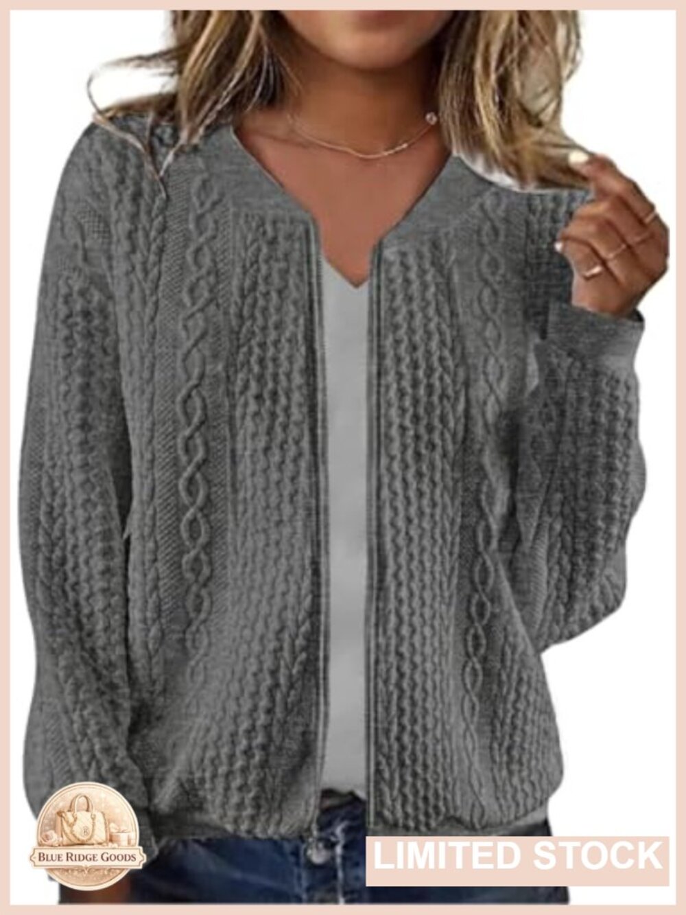 Women's Zip Up Sweatshirt Jacket Stand Collar Casual Coat with Pockets